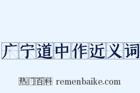 广宁道中作近义词是什么意思的图片